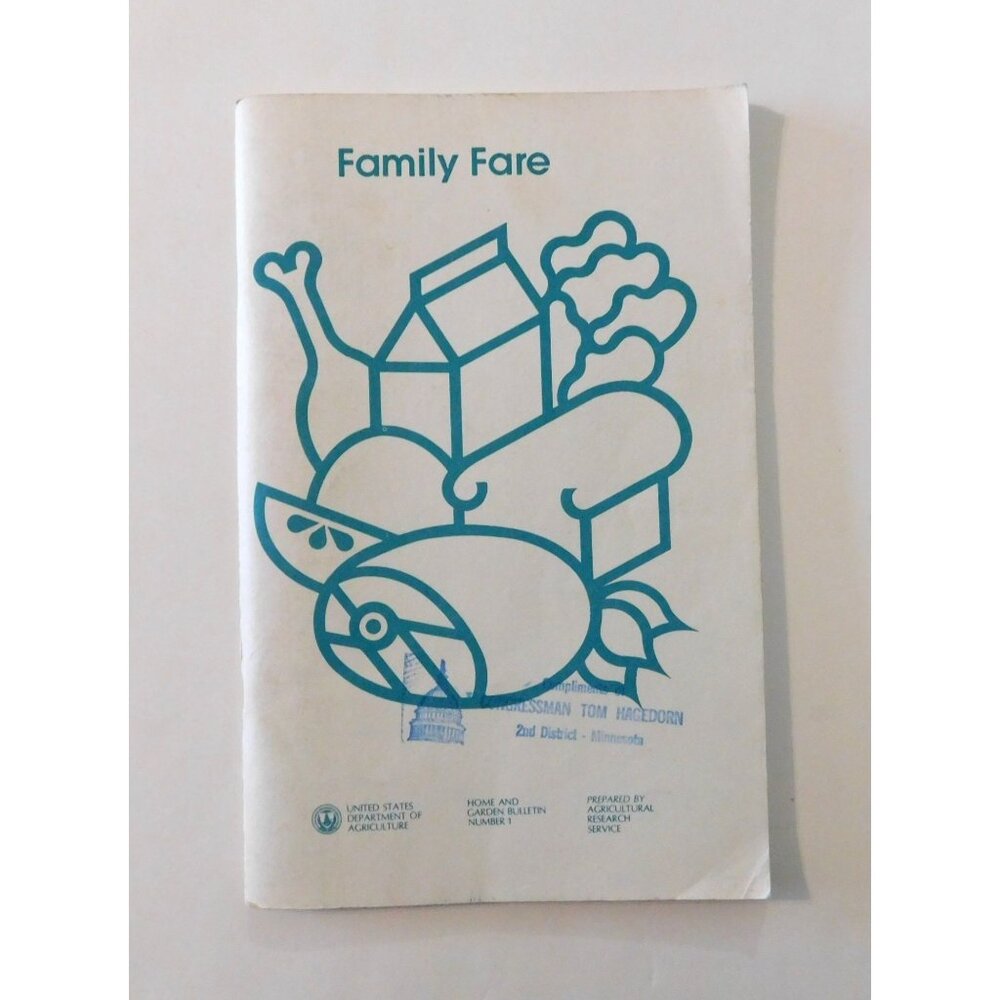 Family Fare 1974 USDA Home and Garden Bulletin Nutrition Meal Planning Guide
